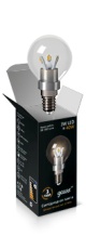  Gauss LED Candle Tailed Crystal clear 5W E14 2700K  1/10/100.HA104201105-D.